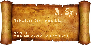 Mikulai Szimonetta névjegykártya
